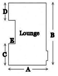 The Carpet Warehouse lounge-measure Measuring